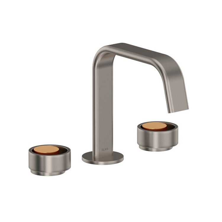 Lavatory Faucet Eclissi 2 Circular Satin Nickel/Satin Gold 1.2 Gallons per Minute 4-1/8 Inch - Frankwebs