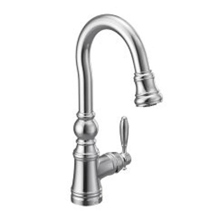 Bar Faucet Weymouth Prep 1 Lever ADA Brushed Gold Pull Down - Frankwebs