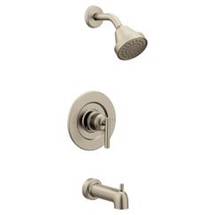 Tub and Shower Trim Gibson Eco-Performance 1 Lever Brushed Nickel ADA 1.75 Gallons per Minute 3-3/4IN 1 Function 7 Inch - Frankwebs
