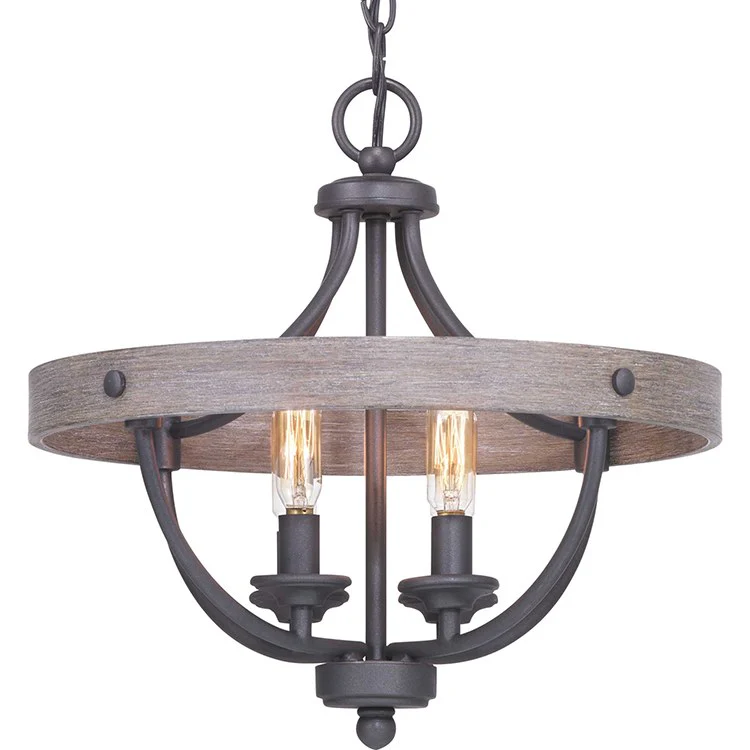 Gulliver Four-Light Convertible Semi-Flush Mount Ceiling Fixture/Pendant - Frankwebs