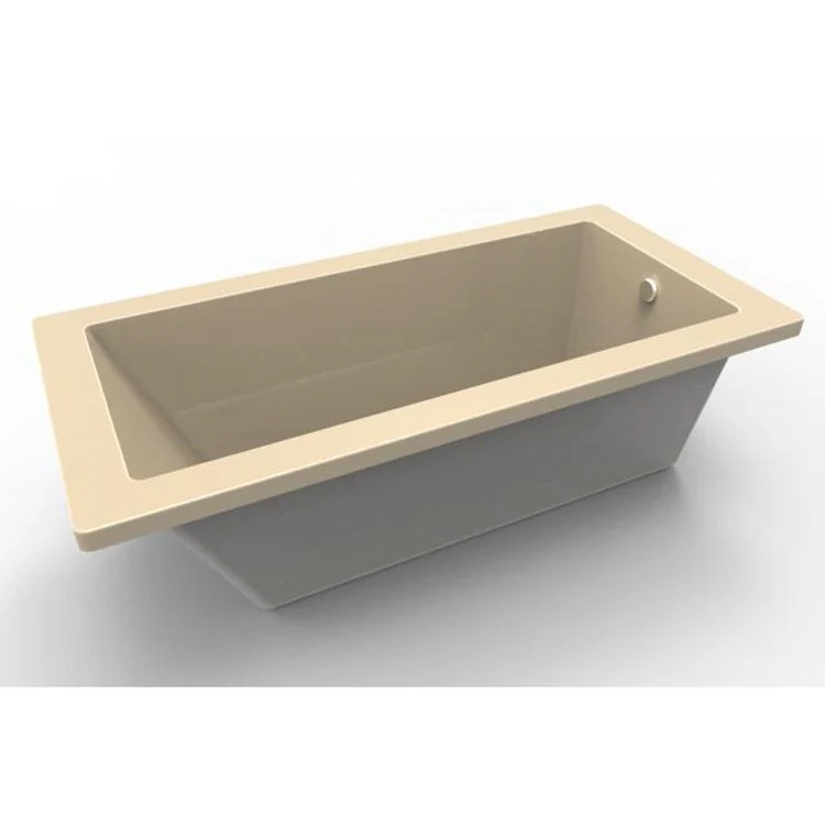 Soaking Tub Studio Collection Lindsey 72 x 36 Inch Drop-In Tub Only End Bone Acrylic - Frankwebs