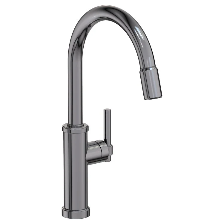 Kitchen Faucet Seager 1 Lever ADA Polished Brass Uncoated Living Pull Down Spout Height 10-4/5 Inch 1.8 Gallons per Minute - Frankwebs