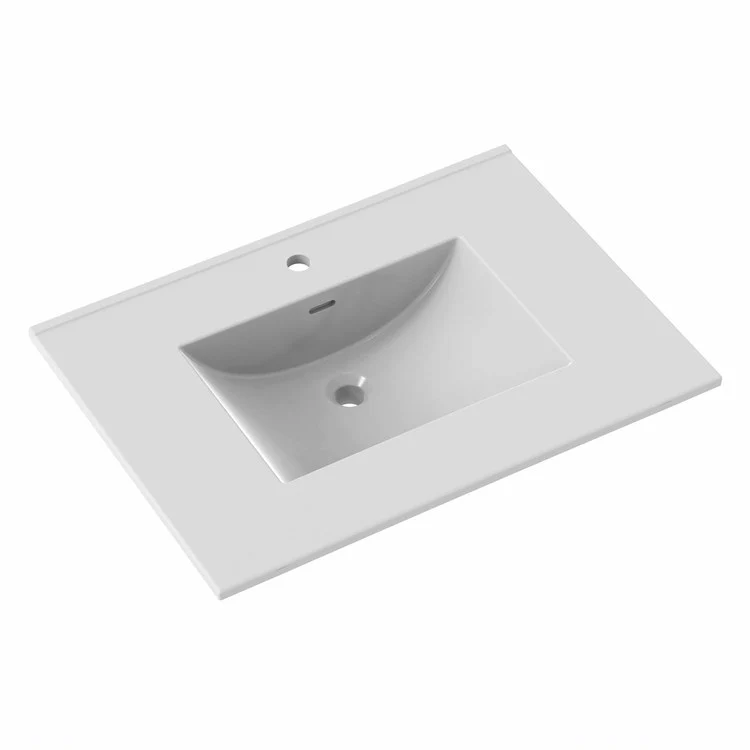 Vanity Top Ceramic Top 31 x 22 Inch White Ceramic 1 Hole 1-4/5 Centimeter - Frankwebs