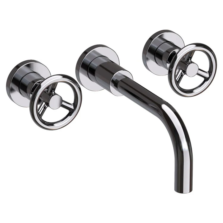 Slater Two Handle Wall-Mount Bathroom Faucet - Polished Gold PVD - Frankwebs