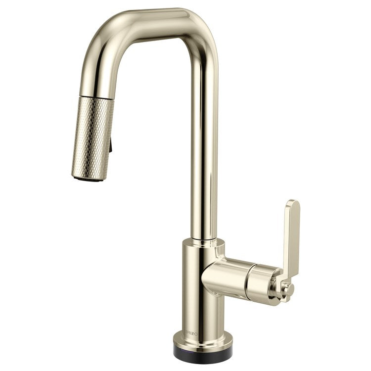 Prep Faucet Litze Smarttouch 1 Industrial Handle ADA Matte Black/Brilliance Luxe Gold Pull Down Dual Function Square 360 DEG Swivel 1.8 Gallons per Minute - Frankwebs