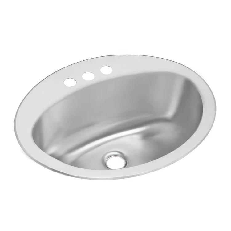 Lavatory Sink Asana 20.5 x 16.5 Inch Oval ADA Lustrous Satin LKF293 Overflow Assembly 1 Hole - Frankwebs