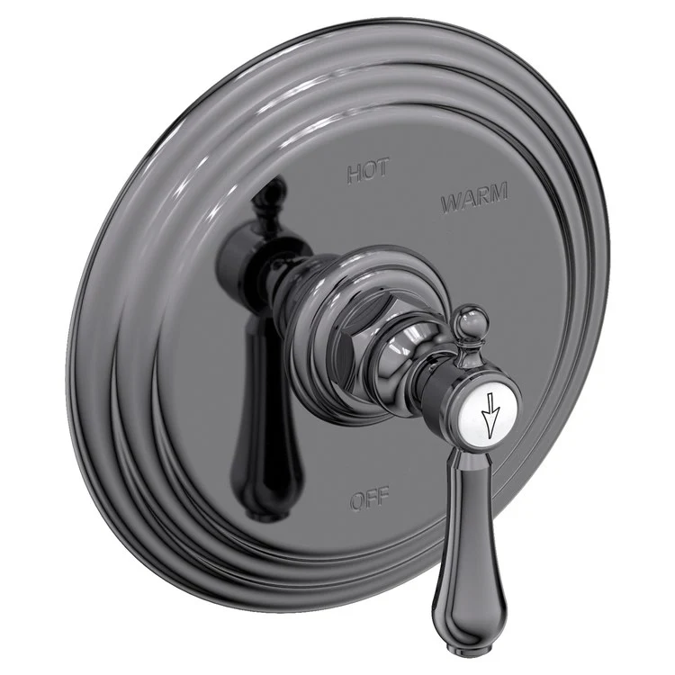 Pressure Balance Valve Trim Chesterfield Round 1 Lever Antique Brass ADA Depth 3-2/3 Inch - Frankwebs