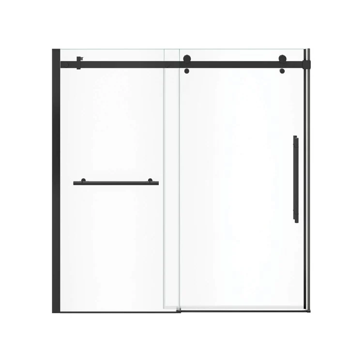 Tub and Shower Door Vela Sliding 59 x 59 Inch Chrome Clear 5/16 Inch 22-1/2 to 24-1/2 Inch - Frankwebs