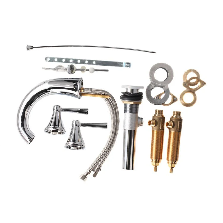 Silas Two Handle Widespread Bathroom Faucet with Drain - Frankwebs