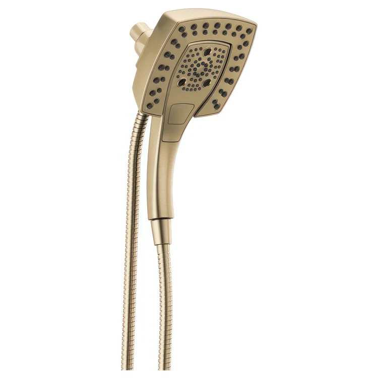 Handshower Combination In2ition Universal Showering Components H2Okinetic 2-In-1 Lumicoat Champagne Bronze WaterSense 5 Function Includes 60-82 Inch Stretchable Metal Hose - Frankwebs