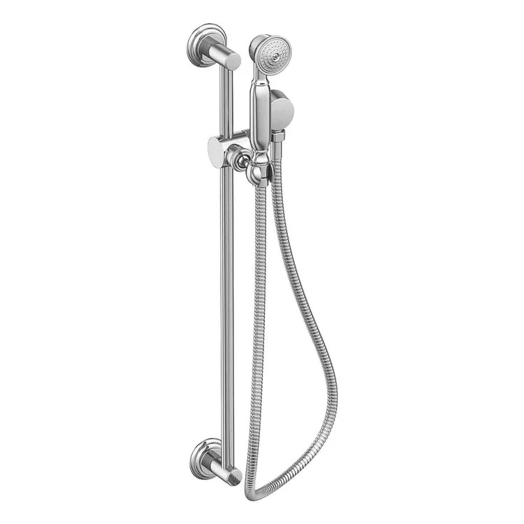 Handshower Set Tub and Shower with Slidebar Matte White 1 Function 1.8 Gallons per Minute - Frankwebs
