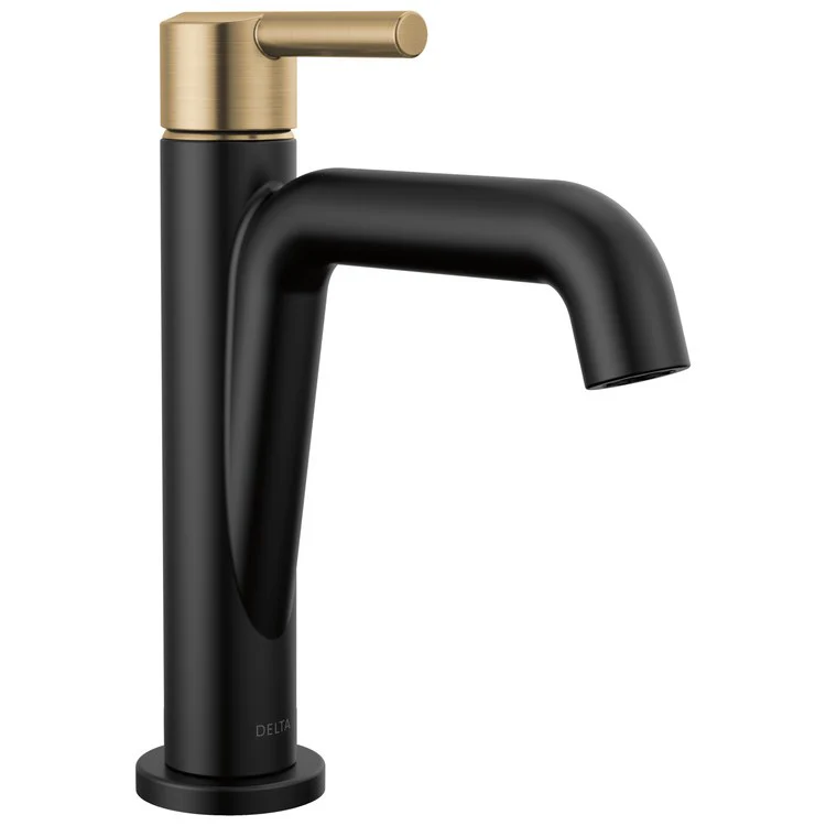 Lavatory Faucet Nicoli 1 Lever ADA WaterSense Matte Black/Brilliance Champagne Bronze 1.2 Gallons per Minute 4-7/8 Inch - Frankwebs