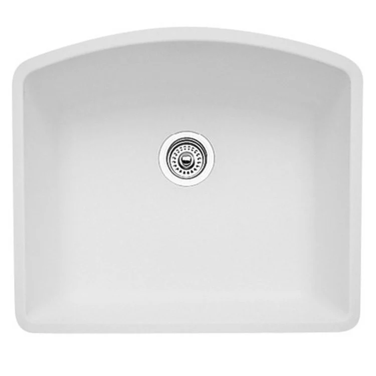 Kitchen Sink Diamond 24 x 21 Inch Single Bowl Single Coal Black Undermount - Frankwebs