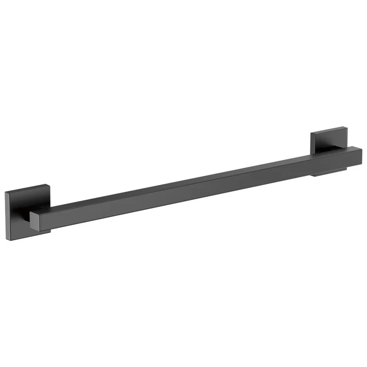 Grab Bar 24 Inch European Square Matte Black ADA Concealed Mount Metal - Frankwebs