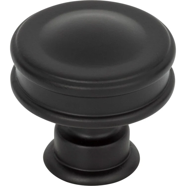Knob Atlas Oskar Matte Black Zinc Alloy 1-1/4 Inch - Frankwebs