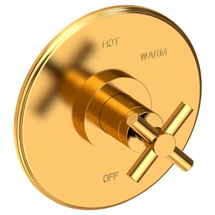 Pressure Balance Valve Trim East Linear Round 1 Cross Midnight Chrome ADA Depth 3-3/7 Inch - Frankwebs