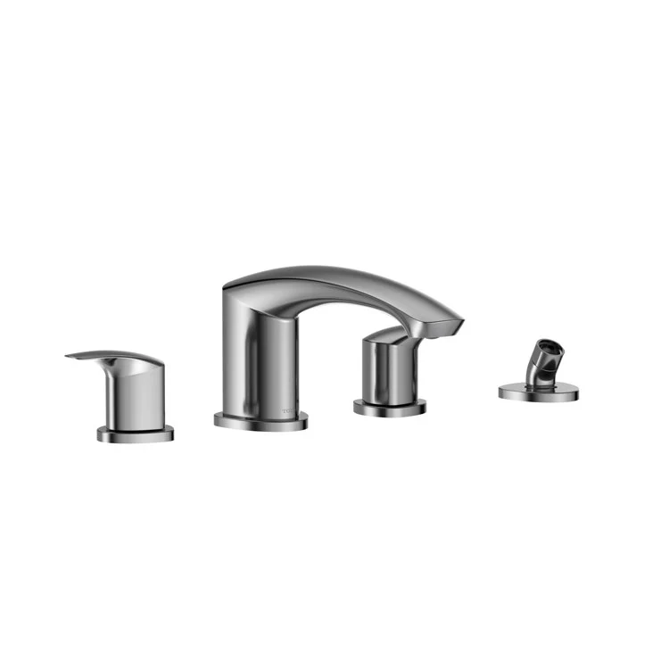 Roman Tub Trim GM Deck Mount with Handshower Outlet 2 Lever Polished Chrome ADA 4 Hole - Frankwebs
