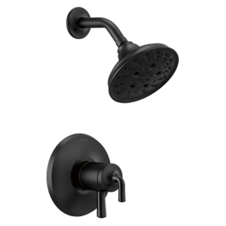 Shower Trim Kayra Monitor 17 with Touch-Clean 1 Lever Matte Black ADA 1.75 Gallons per Minute H2Okinetic Raincan - Frankwebs