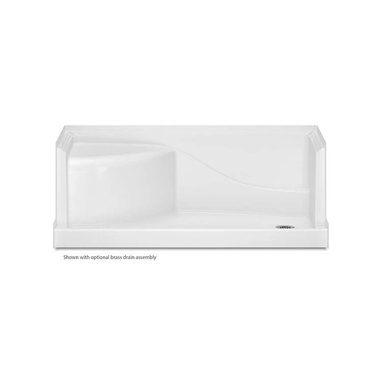 Shower Base Shower Pan Right Hand Seat White 60 x 32 x 21 Inch Acrylic Left Hand Drain - Frankwebs