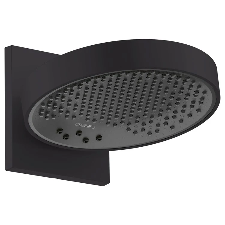 Showerhead Rainfinity 250 3 Function Round with Black Spray Face Brushed Nickel 9-7/8 Inch 1.75 Gallons per Minute PowderRain Intense PowderRain RainStream - Frankwebs