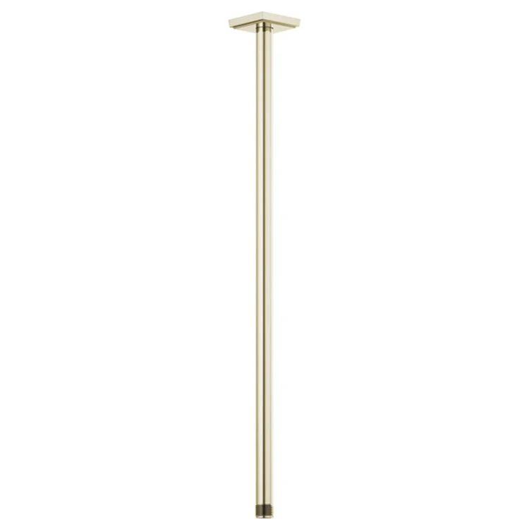 Shower Arm Universal Showering with Square Flange Brilliance Black Onyx 24 Inch 1/2 IN NPT Brass Ceiling Mount - Frankwebs
