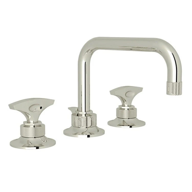 Lavatory Faucet Graceline Widespread 2 Metal Dial Lever Polished Nickel 1.5 Gallons per Minute U-Spout - Frankwebs
