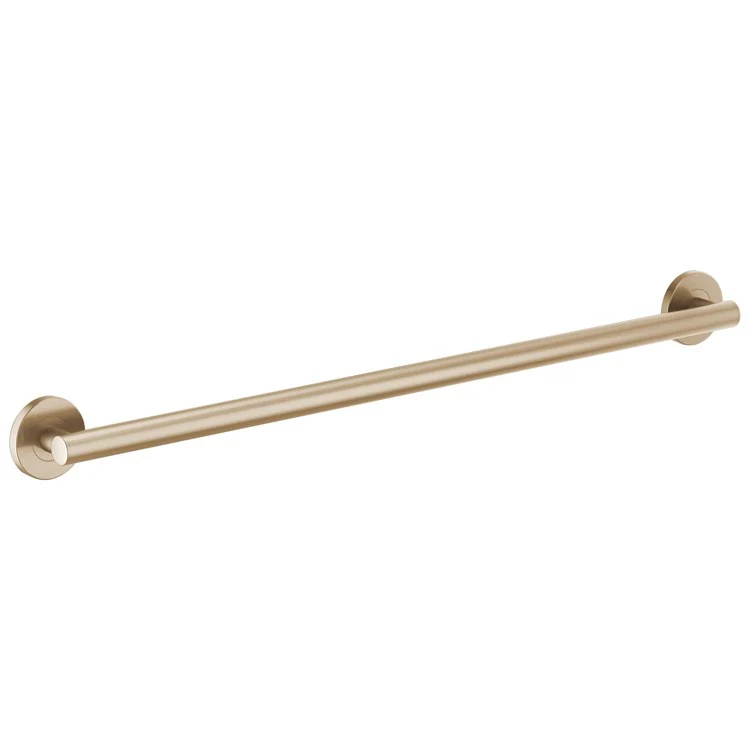 Grab Bar 36 Inch European Round Brilliance Luxe Gold ADA Concealed Mount Metal - Frankwebs