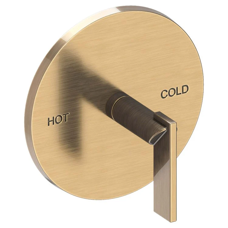 Pressure Balance Valve Trim Keaton Round 1 Lever Satin Gold PVD ADA Depth 3-5/9 Inch - Frankwebs