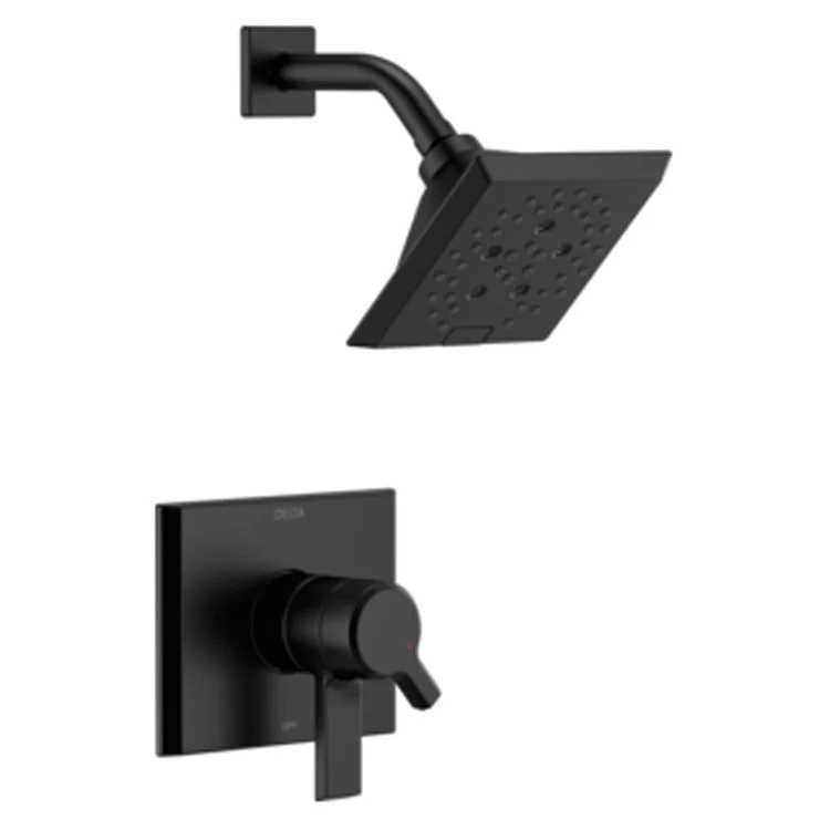 Shower Trim Pivotal Monitor 17 with Volume Control 1 Lever Matte Black ADA 1.75 Gallons per Minute 5 Function Full Body Spray H2Okinetic Spray Full Spray with Massage Spray and Pause - Frankwebs