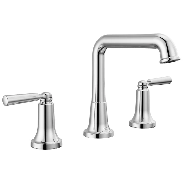 Lavatory Faucet Saylor Widespread 2 Lever ADA WaterSense Chrome 1.2 Gallons per Minute 4-15/16 Inch - Frankwebs