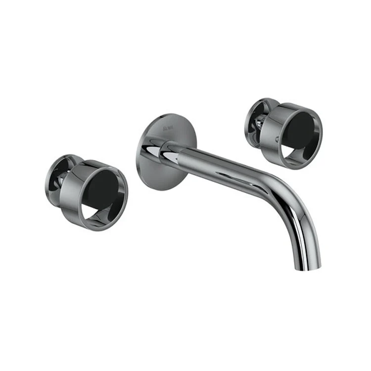 Lavatory Faucet Eclissi Wall Mount 2 Circular Satin Nickel 1.2 Gallons per Minute 7-3/4 Inch - Frankwebs