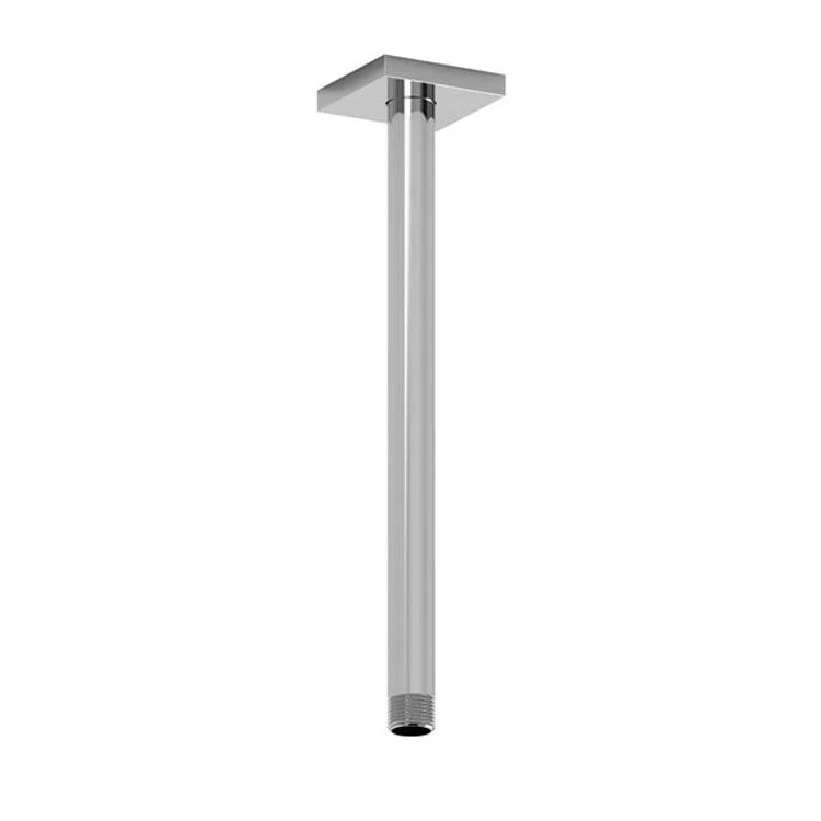 Shower Arm with Square Escutcheon and Square Flange Chrome 12 Inch 11-5/8 Inch 1/2 Inch Inlet MNPT Brass Ceiling Mount - Frankwebs