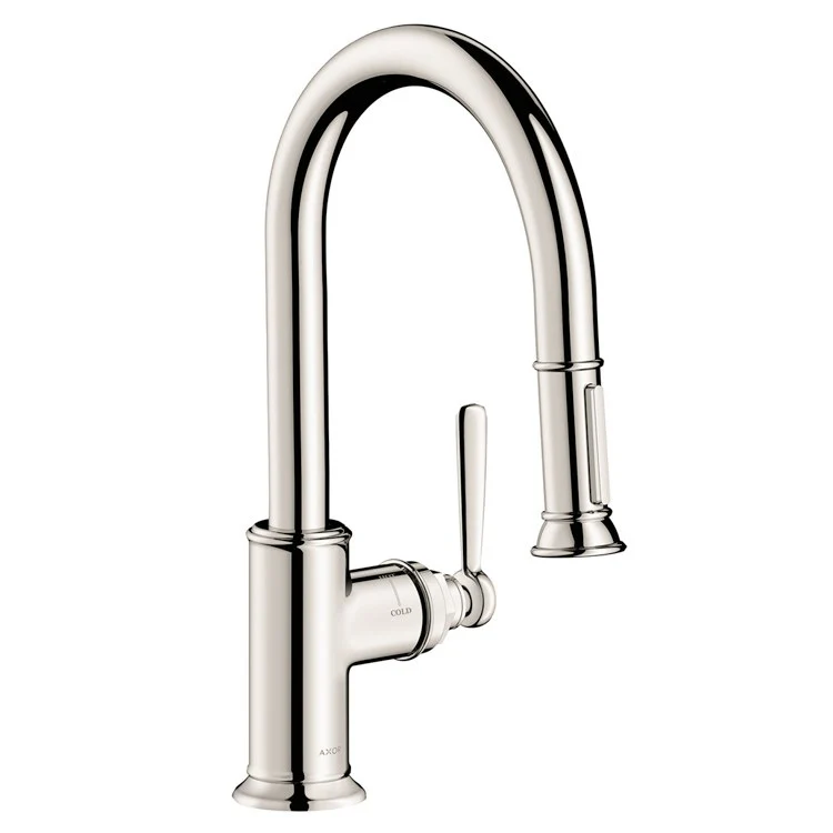 Prep Faucet Montreux 1 Lever ADA Brushed Black Chrome 2 Function Pull Down 150 DEG Swivel 1 Hole - Frankwebs