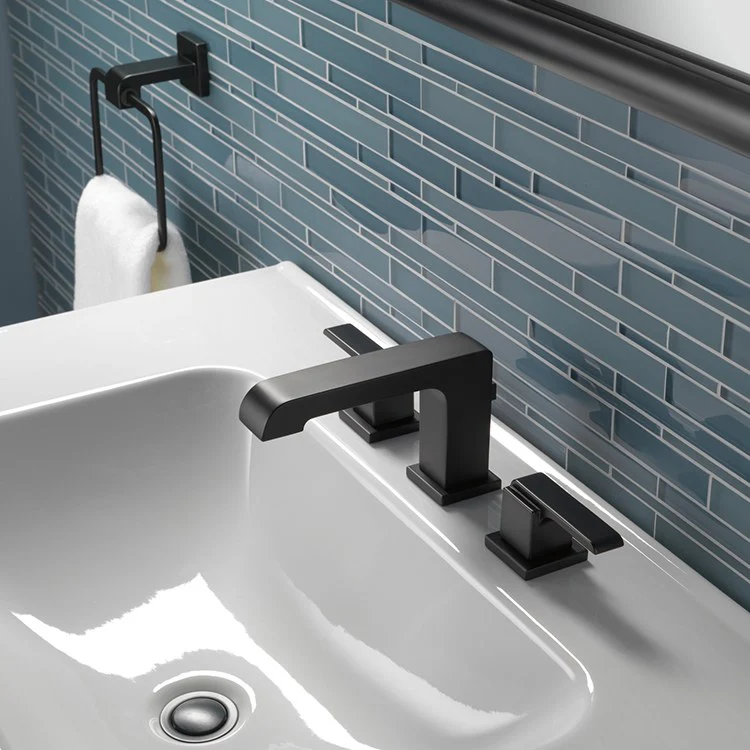 Ara Two Handle Widespread Bathroom Faucet with Drain - Frankwebs