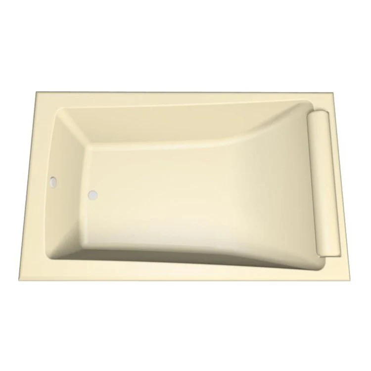 Combination Tub Designer Collection Regal 70 x 43 x 19 Inch Drop-In End Drain Almond Rectangle - Frankwebs
