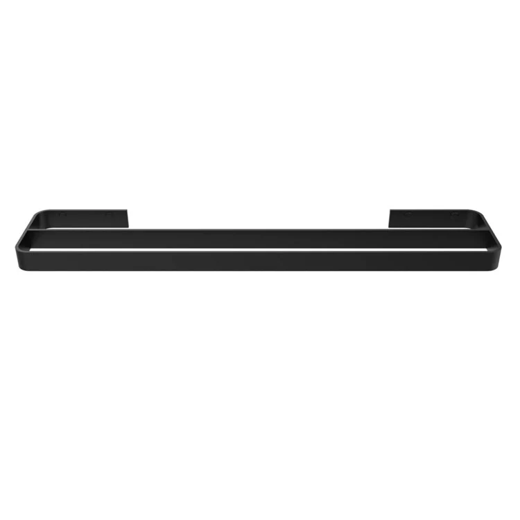 Towel Bar Odile Suite 24 Inch Double Matte Black Brass Wall Mount - Frankwebs