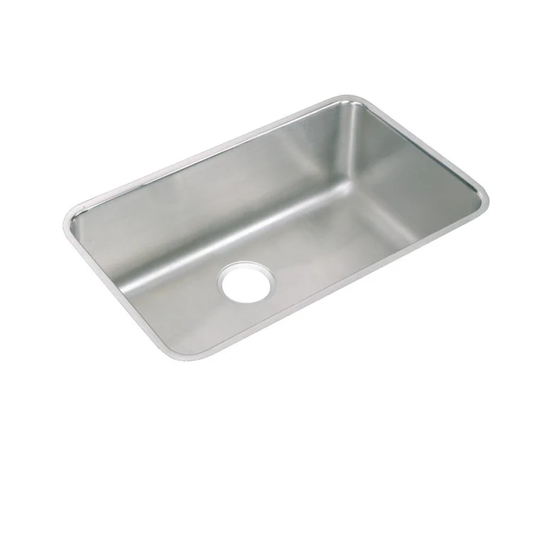 Kitchen Sink Lustertone Classic 30.5 x 18.5 Inch Depth 11-1/2 Inch Single Bowl Kit Lustrous Satin Undermount Drain Location Rear Center - Frankwebs