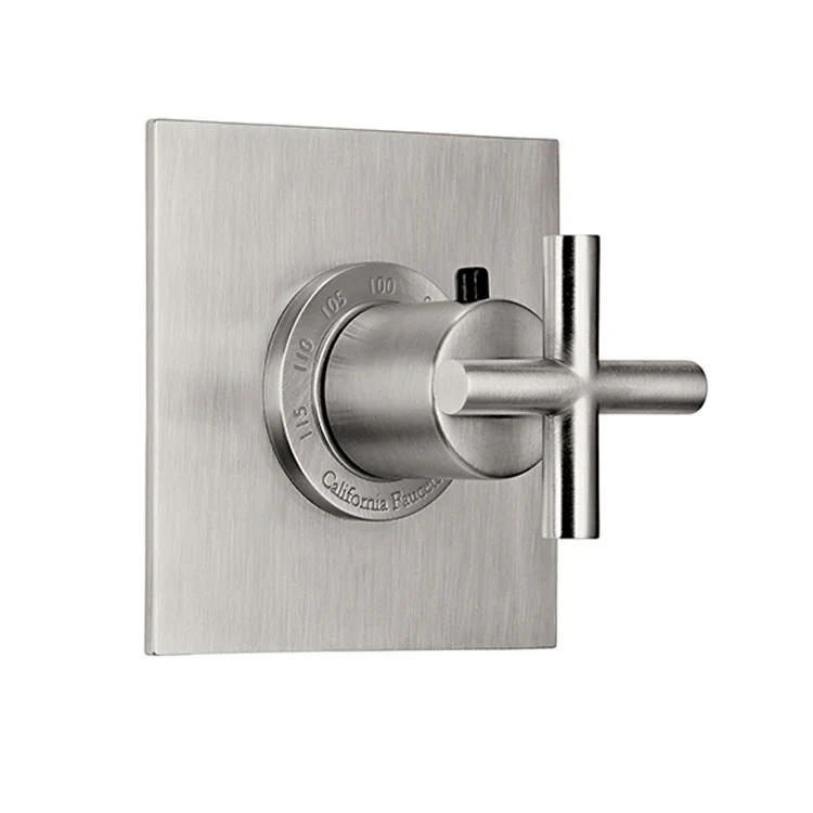 Thermostatic Trim Tiburon Square 3/4 Inch 1 Cross Bella Terra Bronze Brass - Frankwebs