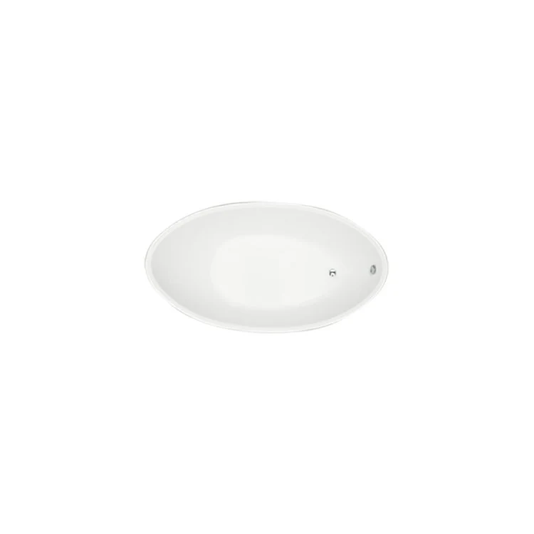 Soaking Tub Designer Collection Picasso 72 x 40 Inch Freestanding Tub Only End Bone Acrylic - Frankwebs