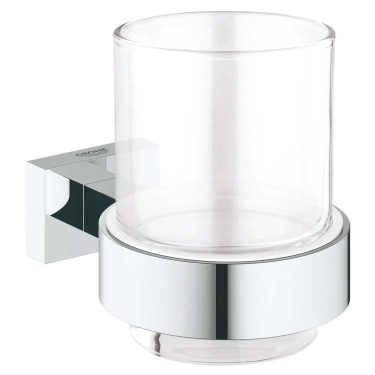 Essentials Cube Wall-Mount Glass Tumbler with Holder - Frankwebs