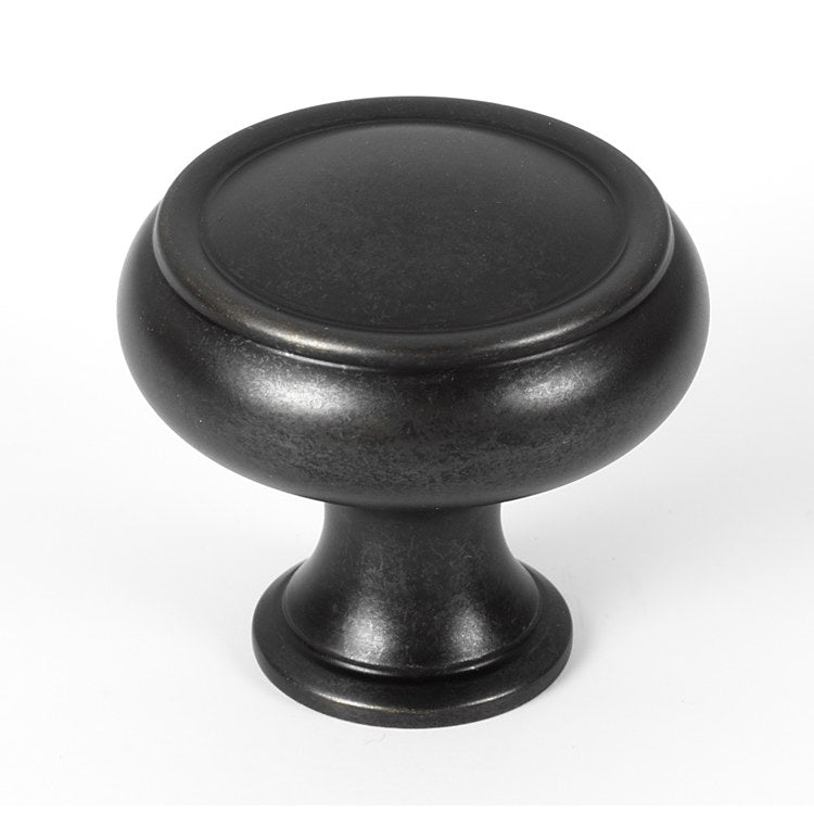 Knob Charlie's Round Satin Brass Brass 1-1/2 Inch 1-1/4 Inch 13/16 Inch - Frankwebs