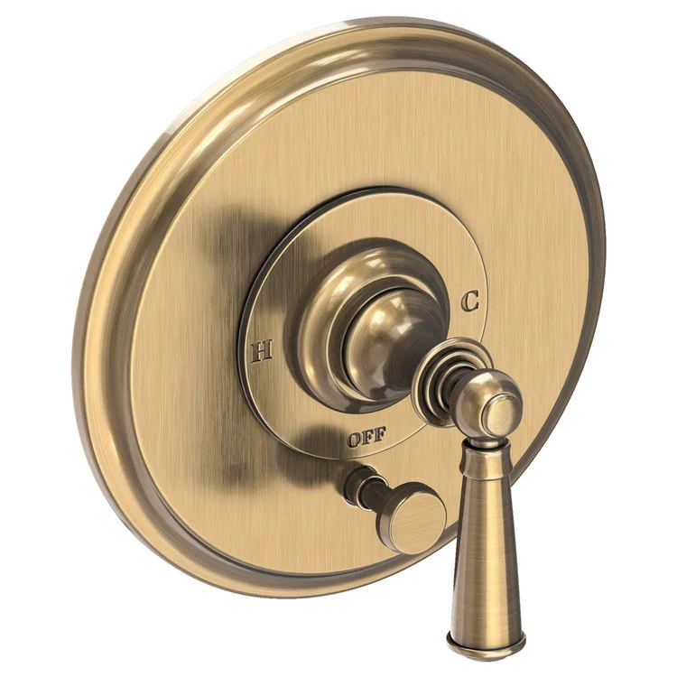 Sutton Pressure Balance Tub/Shower Valve Trim Only with Lever Handle - Satin Brass PVD - Frankwebs