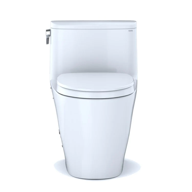 Toilet Nexus 1 Pieces Universal Height Washlet Ready Cotton Elongated ADA 27 Inch 1.28 Gallons per Flush Left Hand Chrome Soft Close - Frankwebs
