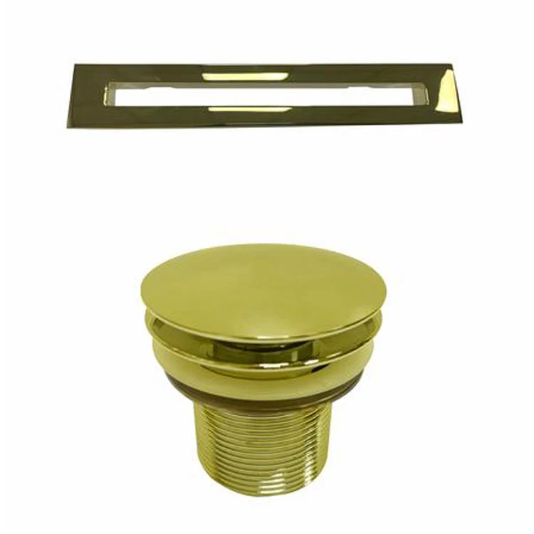 Freestanding Tub Stannard 67 Inch Rectangle Acrylic White/Polished Brass Drain and Overflow No Faucet Holes - Frankwebs