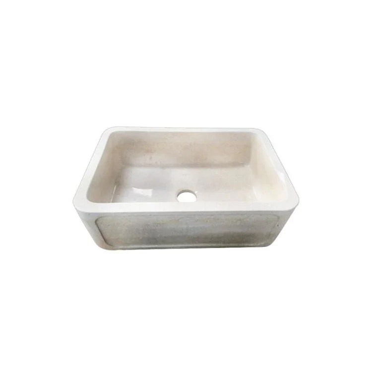 Kitchen Sink 33L x 20W Inch Single Bowl Chardonnay Farmer Polished Egyptian Galala Round Edge Rectangle - Frankwebs