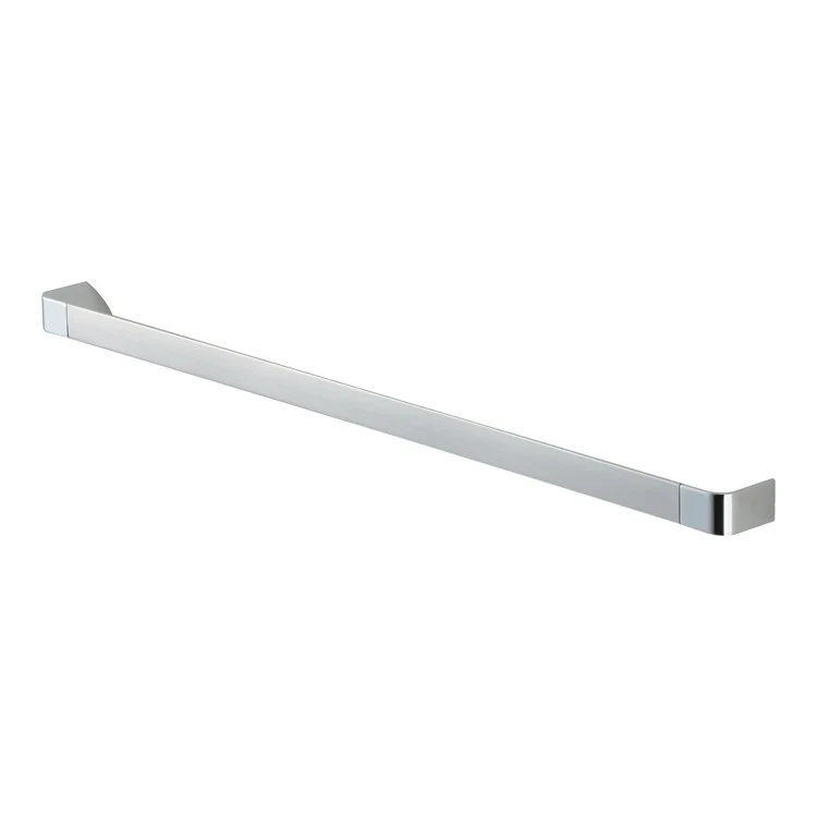 Towel Bar G Series 24 Inch Single Round Polished Chrome Metal 1-3/4 Inch Extension from Wall - Frankwebs