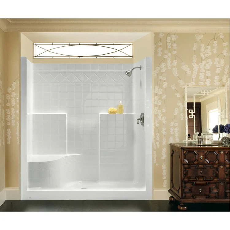 Shower Module 60 x 36 x 76 Inch Acrylic White 1 Pieces Right Hand Seat - Frankwebs
