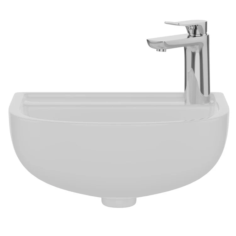 Lavatory Sink Compact 380 Wall Hung Right 15 Inch White - Frankwebs