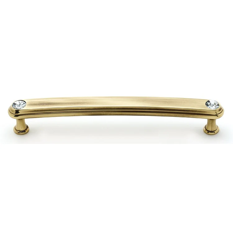 Pull Swarovski Crystal Round Crystal Handle Polished Antique Brass 6 Inch 6-3/4 Inch 1-1/8 Inch - Frankwebs