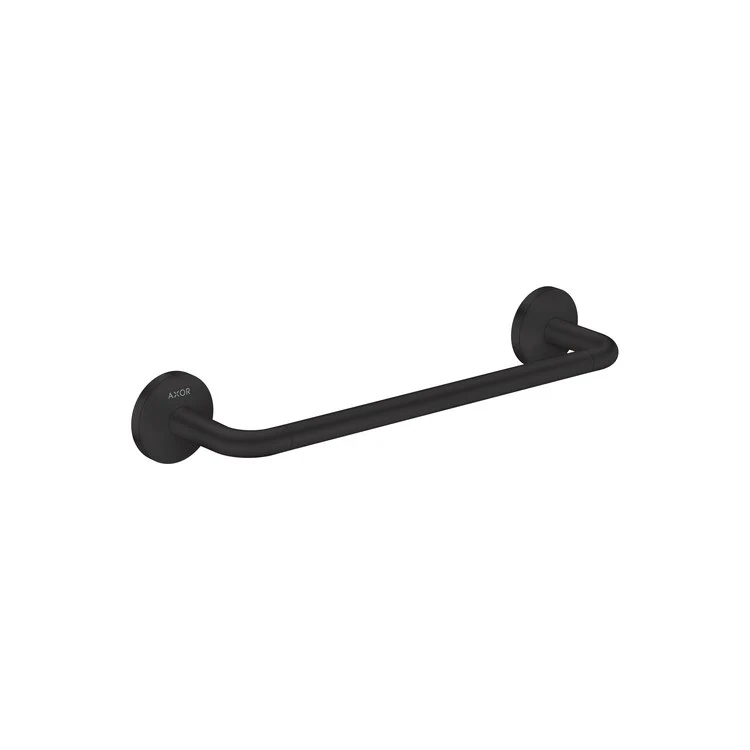 Towel Bar Universal Circular 12 Inch Single Matte Black Metal - Frankwebs